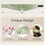 ZIMASILK 100% 22 Momme Mulberry Silk Sleep Mask - Full Silk Filled, Ultra-Soft & Breathable, Face-Hugging Blackout Eye Cover for Sleeping (Sage Green)