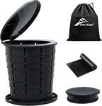 Upgrade XL Retractable Portable Toilet for Adults, Extra Large Portable Travel Floding Toilet, Camping Tall Toilets with Lid for Adults and Kids Compact Potty for Car,Hiking,Beach