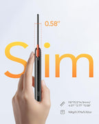 Slim Portable Charger 10000mAh, Travel Power Bank with Built-in USB-C Cable & LED Display, 22.5W Fast Charging Battery Pack Compatible with iPhone 16 15 Samsung S24 S23 -Black