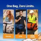 North Star Sports Foldable Duffle Bag for Travel, Gym & Outdoor Camping | Tough and Packable Sport Equipment Bag & Gear Organizer | Heavy Duty Large Duffel Bags for Traveling