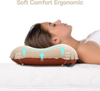 Night Cat Self-Inflatable Camping Pillow: Lightweight Comfortable Memory Foam Pillow for Outdoor Travel Car Camp