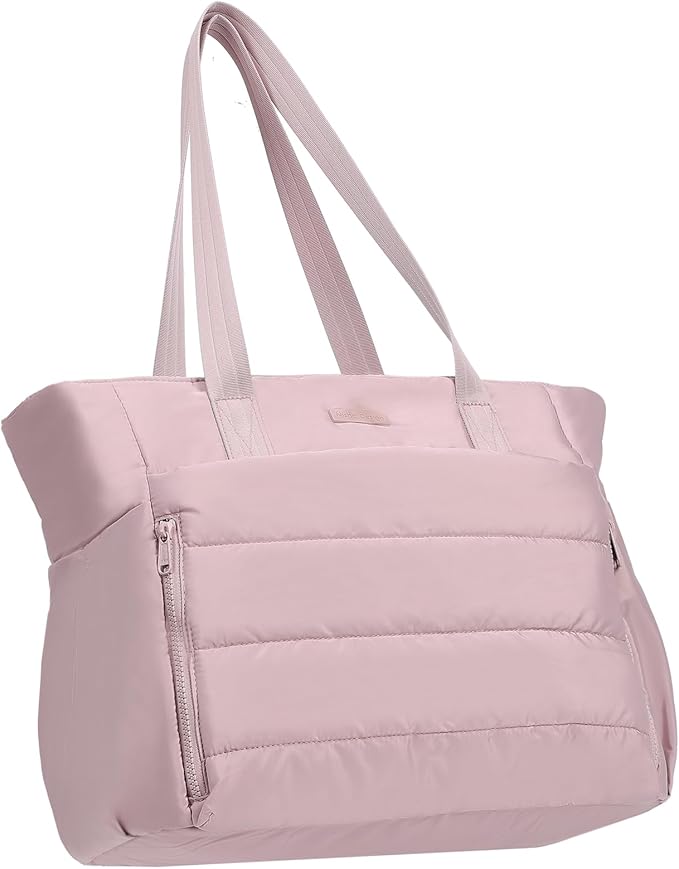 NISHEL Travel Puffy Tote Bag For Women, Ultra-Lightweight Large Tote Purse For Office Day And a Short Weekend Getaway