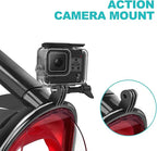 Full Face Snorkel Mask Adults with Dry Top System, Detachable Camera Mount, 180 Panoramic Anti-Fog Anti-Leak Diving Mask for Adult and Kids