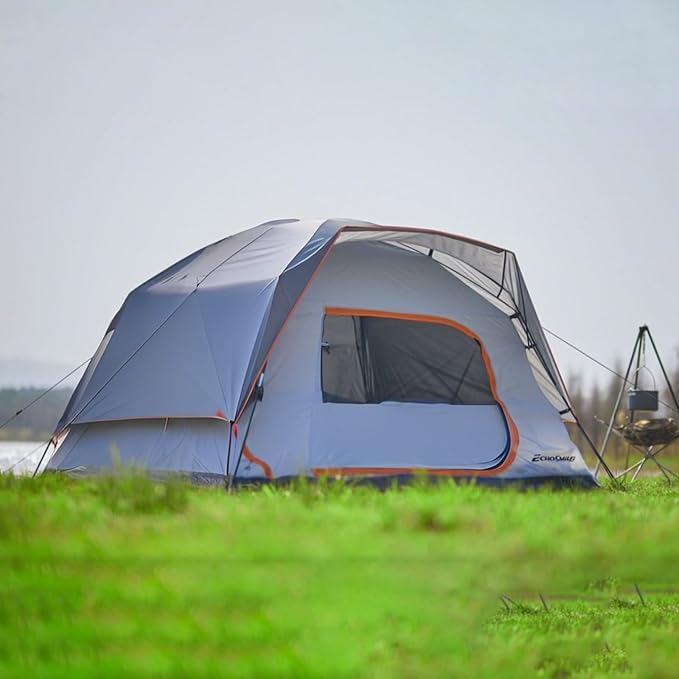 EchoSmile 2/4 Person Camping Tent, Lightweight Dome Family Tent with Rainfly, Easy Setup, Waterproof & Windproof Outdoor Shelter for Group Hiking, Backpacking, 3-Season Use