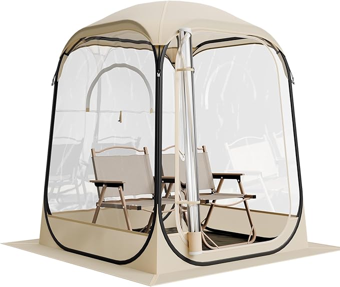 VEVOR Pop up Sports Tent, 8 Sizes Optional Clear Bubble Tent for 1-6 Person, Waterproof Outdoor Pod with Floor Mat & Top Cover, Garden Igloo Dome Tents Camping Shelter for Sports Watching