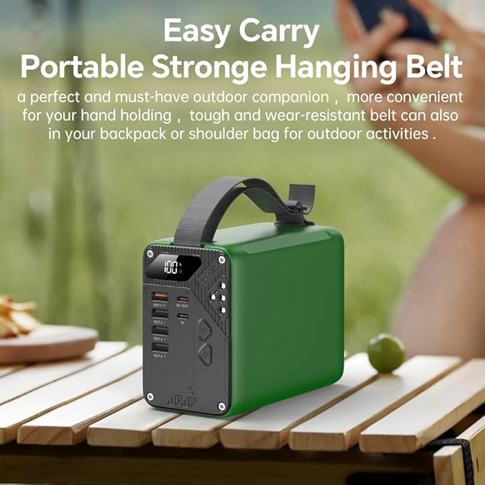 80000mAh High Capacity PD 30W Power Bank Fast Charging 22.5W Portable USB C Battery Packs with 5 Outputs & LCD Display Battery Bank for iPhone, Samsung, iPad ,Macbook & Outdoors Camping (GREEN)