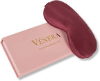 Silk Sleep Mask - 100% Pure 22 Momme Mulberry Silk Eye Sleeping Mask for Women and Men - Blackout Eye Mask for Sleeping (Burgundy)
