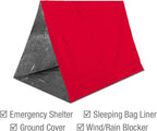 Swiss Safe 4 Pack Mylar Emergency Blankets for Survival - Compact & Insulated for Cold Weather - Designed for NASA, Outdoor, Running, Camping, Survival, First Aid Car Kit - Red, 4 Pack