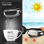 Swim Goggles Swimming Goggles No Leaking with Nose Clip, Earplugs, Swim Cap and Case for Men Women