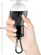 Portable LED Tent Lamp Emergency Lights with Hook, Hurricane Bulb Lantern Equipment for Camping, Hiking, Backpacking, Fishing Outage, Multicolor, 4 Pack