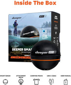 Deeper PRO+ 2 Sonar - Portable Fish Finder and Depth Finder for Kayaks, Boats and Ice Fishing with GPS Enabled | Castable Deeper Sonar with Free User Friendly App