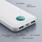 Portable Charger 10800mah,Slim 22.5W LCD Display Power Bank, Dual QC 4.0 PD Fast Charging Battery Pack, Phone Charger Compatible With iPhone 15/15 Plus/15 Pro/15 Pro Max/Android Phone/Samsung Galaxy