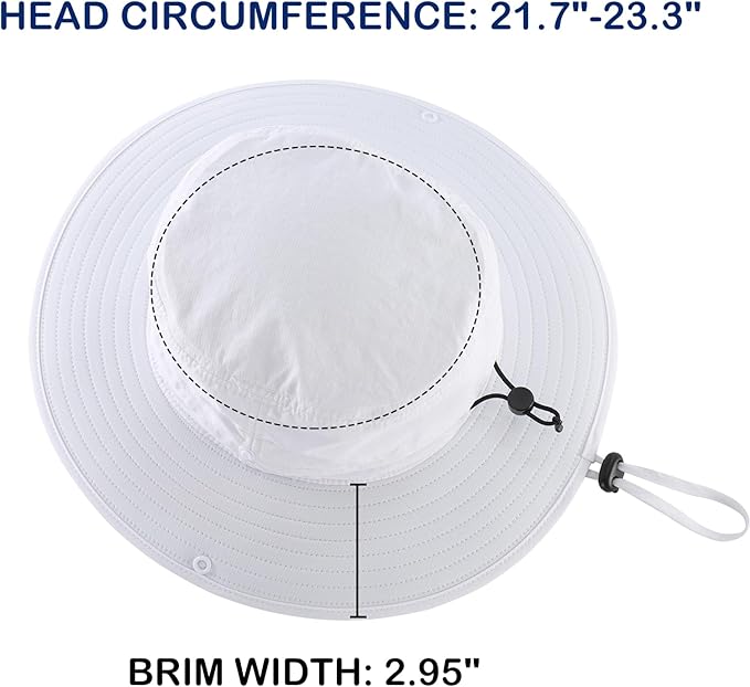 Connectyle Sun Hat for Men Women Outdoor UV Protection Safari Hat for Fishing Hiking Gardening Breathable Cowboy Hat UPF50