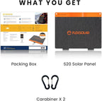 20W Small Solar Panel Charger 5V USB-A USB-C Foldable Portable Lightweight ETFE Power Emergency Panel IP67 Waterproof Hiking Camping Backpacking for Phones Tablets Power Bank