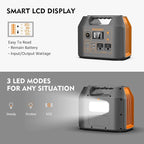 Enginstar Solar Generator, 296Wh Portable Power Station, 110V Pure Sine Wave, 80000mAh Backup Battery Power Supply for CPAP Outdoor Camping, Traveling, and Emergencies