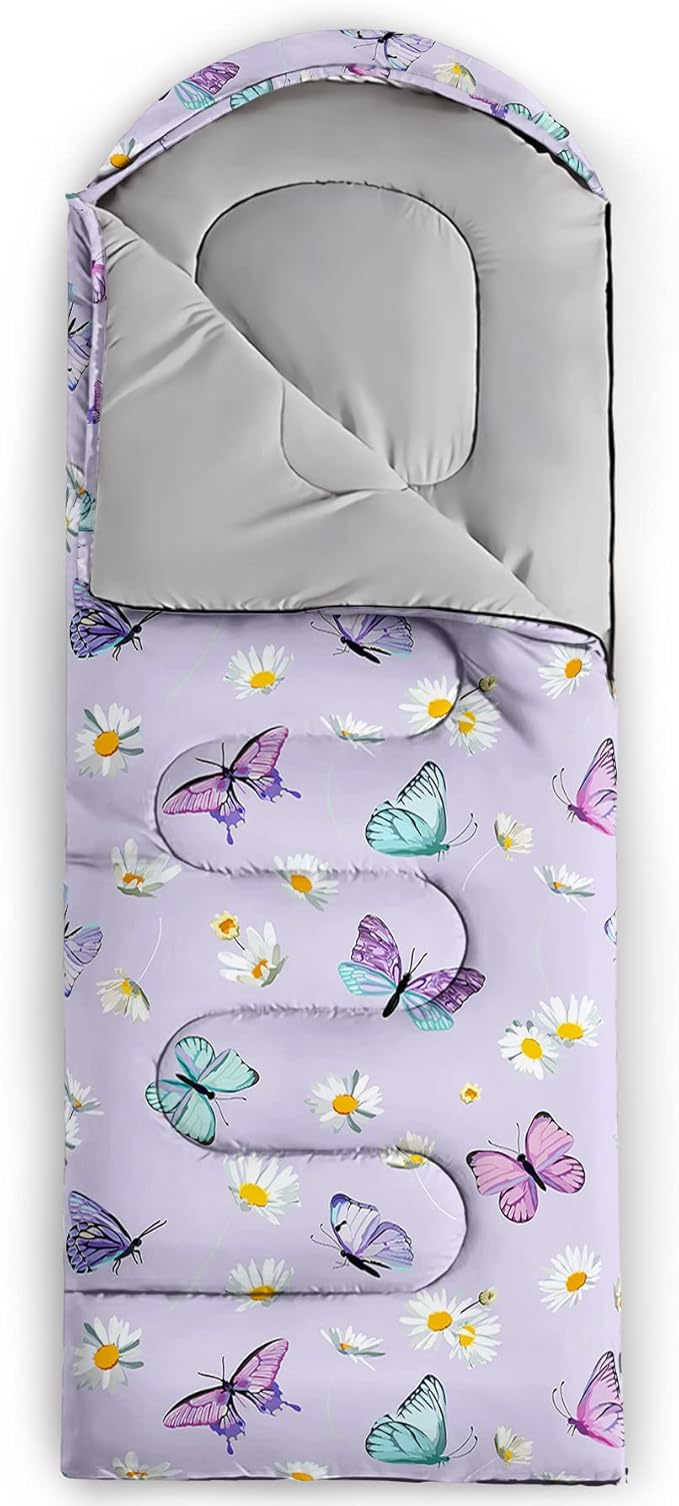 QOOMO Camping Sleeping Bags,3 Season Warm & Cool Weather,Lightweight,Waterproof Sleeping Bags for Adults & Kids,Traveling,and Outdoors,Camping Gear Equipment