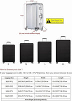 Luggage Cover, Protective Washable Suitcase Cover - Travel Elastic Spandex Suitcase Protector Fits 22 to 24Inch Black