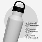 Corkcicle Sport Canteen - Keeps Drinks Cold 25 Hours - Stainless Steel Water Bottle - Triple-Insulated - Spill-Proof - Summer Drinkware Gift - Keeps Drinks Ice Cold - 20 oz - River Rock