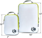 Cipway Compression Packing Cubes Set, Ultralight Expandable Travel Packing Organizers for Carry on Luggage (White 6pcs)
