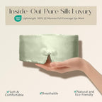 ZIMASILK 100% 22 Momme Mulberry Silk Sleep Mask - Full Silk Filled, Ultra-Soft & Breathable, Face-Hugging Blackout Eye Cover for Sleeping (Sage Green)