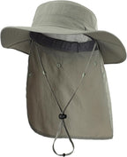 Home Prefer UPF 50+ Sun Hats for Men Women Wide Brim Fishing Hat with Neck Flap Summer Safari UV Protection Bucket Hat