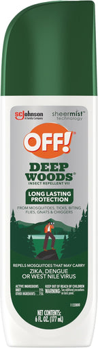 OFF! Deep Woods Insect Repellent VII Spritz, Bug Spray with Long Lasting Protection from Mosquitoes and Ticks, 6 oz