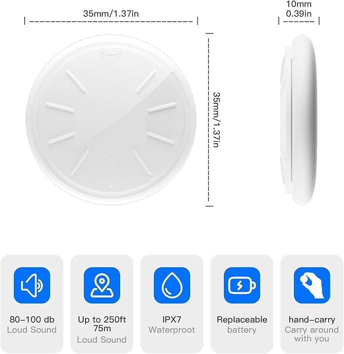 GPS Tracker for Vehicles, 1PCS Real Time GPS Tracker for Car Work with Find My (iOS Only),MINI Car Tracker Device Hidden,No Monthly Fee, Waterproof Car Tracker