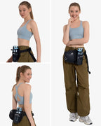 WATERFLY Fanny Pack Waist Bag: Waist Pack for Women Men with Water Bottle Holder Hiking Fanny Pack for Running Walking DogWalking Travel Cycling