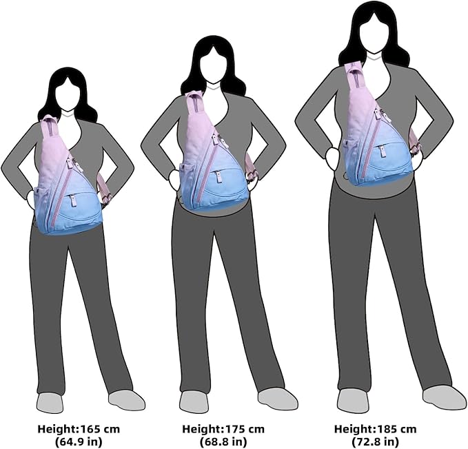 KL928 Canvas Sling Bag - Small Crossbody Backpack Shoulder Casual Daypack Rucksack for Men Women(Large Version)