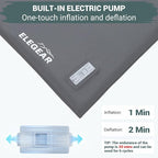 Elegear Self Inflating Sleeping Pad, Built-in Electric Pump 3.1" Ultra-Thick Memory Foam Camping Mattress with Pillow Foam Sleeping Pad for Camping R-Value 9.5 Foam Camping Pad for Car/Traveling