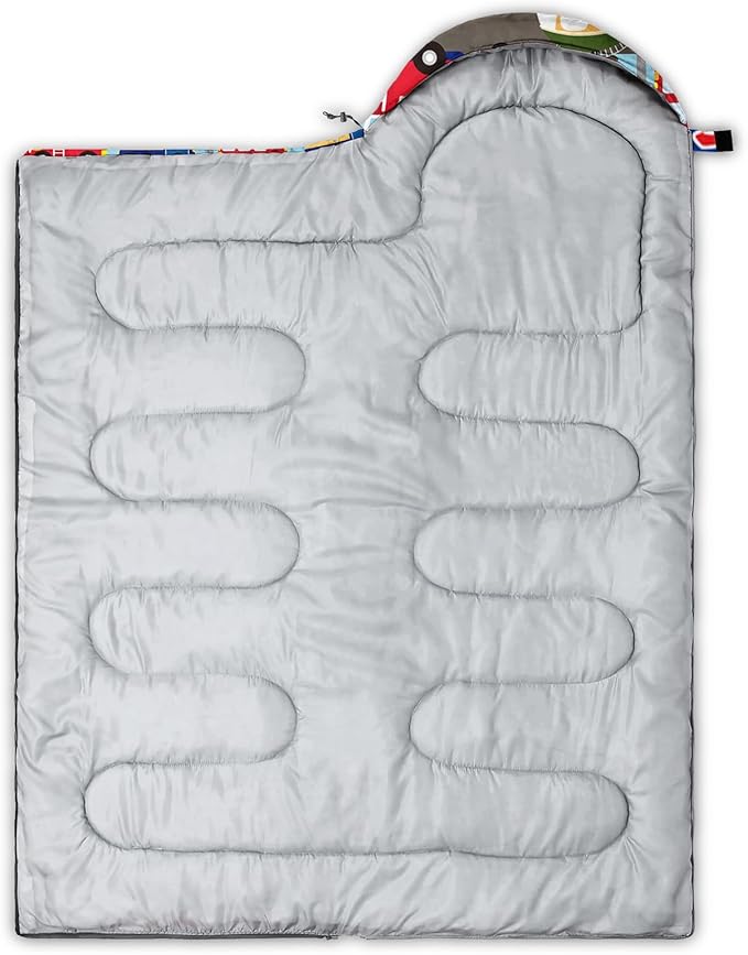 QOOMO Camping Sleeping Bags,3 Season Warm & Cool Weather,Lightweight,Waterproof Sleeping Bags for Adults & Kids,Traveling,and Outdoors,Camping Gear Equipment