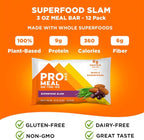 PROBAR - MEAL Bar, Superfood Slam, Non-GMO, Gluten-Free, Healthy, Plant-Based, Whole-Food Ingredients, Natural Energy (12 Count)