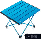 iClimb Ultralight Compact Camping Folding Table with Carry Bag (Blue - S)