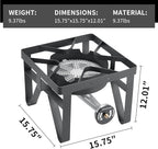 SKOK 200,000 BTUs High Pressure Single Burner Propane Camping Stove - Portable Outdoor Stove for Outdoor Cooking, Backyard, Picnic