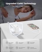 SUPERONE Retractable iPhone Charger, 4-Port USB C Charger Block, iPhone Chargers Fast Charging with USB C & Apple Cable, Wall Chargers for iPhones 17/16/15/14/13/12/11 Series, Pad, Samsung, Pixel