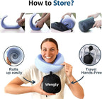 Travel Pillows for Airplanes,Memory Foam Neck Pillow for Traveling,Smooth & Cooling Fabric Plane Pillow for Long Flight,Ideal for Travels,Airplanes,Offices,Cars,Trains