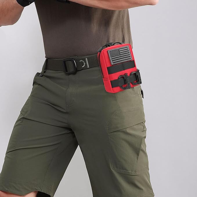 2 Pack Molle Pouches - Tactical Compact Water-Resistant EDC Pouch Bag Small Utility Pouch