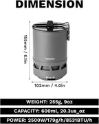 Fire-Maple Petrel Quickboil Pro Ultralight Cooking System – Compact & Fast-Boiling Backpacking Stove Pot Set, Ideal for Hiking, Solo Camping, Travelling, Hunting Trips, etc