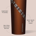 Corkcicle Star Wars Sport Canteen - Triple-Insulated Stainless Steel Water Bottle - Straw Cap & Folding Metal Handle - Summer Drinkware Gift - Keeps Drinks Ice Cold - Chewbacca - 20 oz