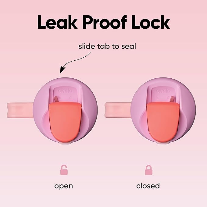 Owala FreeSip Tumbler Insulated Stainless Steel Water Bottle with Built-in Straw and Side Handle, For Travel, Work, School, and Sports, 40oz, BPA Free, Leak Proof, Angel Food Cake