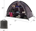 9-Shelf Storage RV Shoe Organizer Tent,Camping Storage Cabinet Tent with Zippered Flap, 9-Shelf Storage