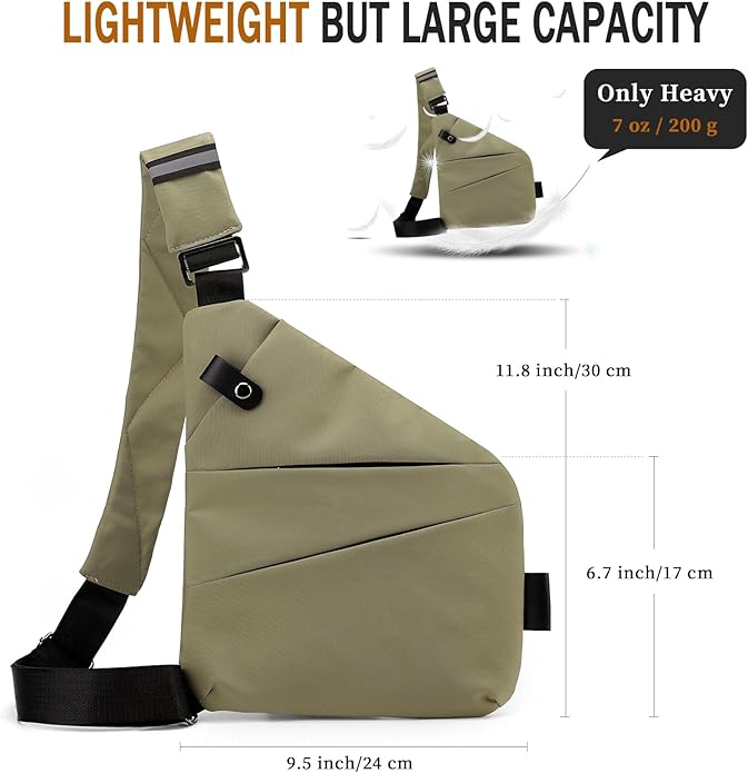 Anti Theft Crossbody Travel Bag for Women Men,Multi-pocket Crossbody Bag,Slim Sling Bag with Adjustable Strap