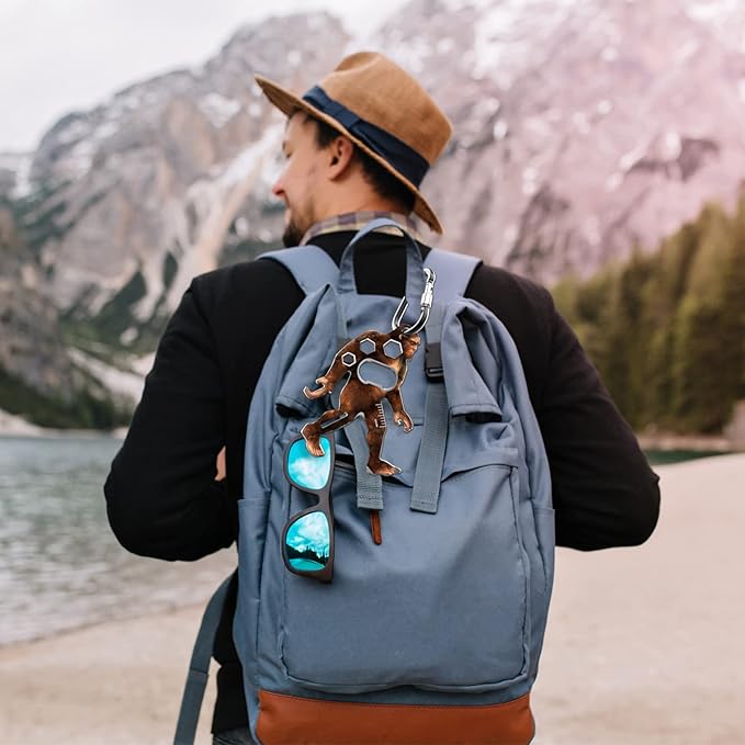 Sasquatch Multi-Tool 2 Pack, Tool-a-Long Stainless Steel Tool Carabiners, Compact Stainless Steel Construction for Hiking, Kayaking, Camping, Travel and Outdoor Sasquatch Gifts for Men Women