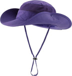 Connectyle Wide Brim Sun Hat for Men Breathable Cowboy Boonie Hat UPF 50+ Sun Protection Bucket Hat for Fishing Hiking