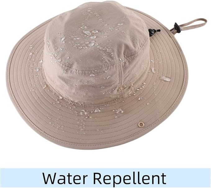 Connectyle Sun Hat for Men Women Outdoor UV Protection Safari Hat for Fishing Hiking Gardening Breathable Cowboy Hat UPF50