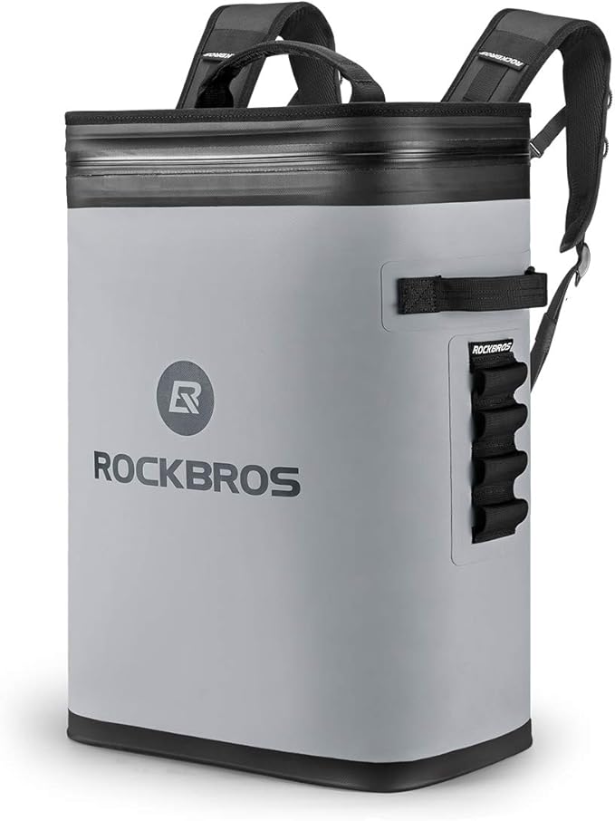 ROCKBROS Backpack Cooler Leak-Proof Soft Sided Cooler Waterproof Insulated Backpack Cooler Bag 36 Can Soft Cooler for Camping Fishing Party Outdoor Adventure Picnic