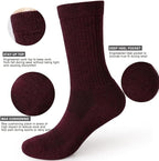 EnerWear 4 Pack Women's Merino Wool Outdoor Hiking Trail Crew Sock