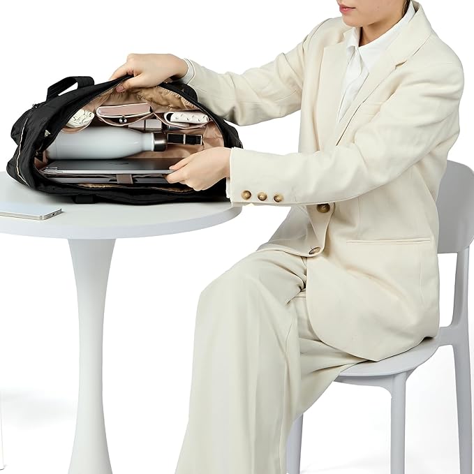 NISHEL Travel Puffy Tote Bag For Women, Ultra-Lightweight Large Tote Purse For Office Day And a Short Weekend Getaway