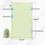 Picnic Blanket Waterproof – Packable Sand Proof Beach Blanket (0.42lb/0.66lb), Compact & Foldable, Fits in Pocket with Integrated Stakes, Ideal for Camping, Hiking, Travel, Concert, Festival