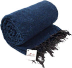 Open Road Goods Solid Color Mexican Yoga Blanket – Large Handwoven Throw for Yoga, Beach, Camping or Home – Soft and Durable Cotton Blend